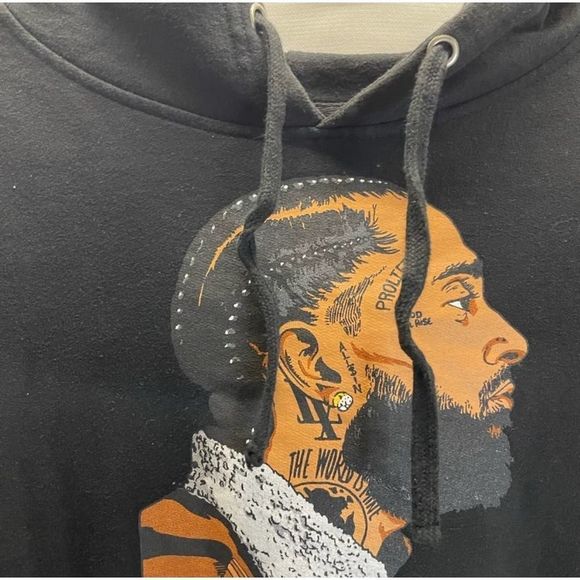 NIPSEY HUSSLE Hooded Sweatshirt HU$$LE Urban Hip Hop Rap Pullover Hoodie Men's - Picture 3 of 6